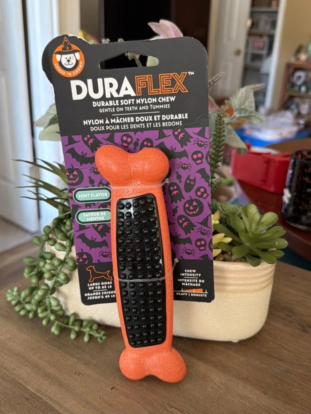 Duraflex Durable Soft Nylon Chew - Mint Flavor - Large Dogs - Halloween Edition